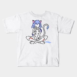 Cute cat anime Kids T-Shirt